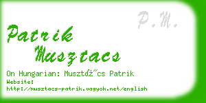 patrik musztacs business card